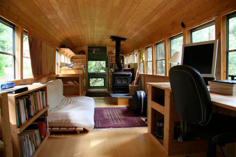 Unique Wooden RV Interior