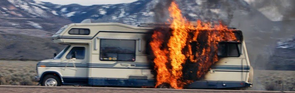 RV on fire