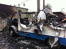 Burned RV