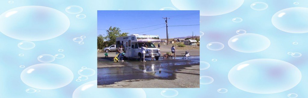 Washing an RV