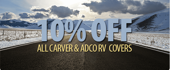 10% off carver and ADCO covers banner