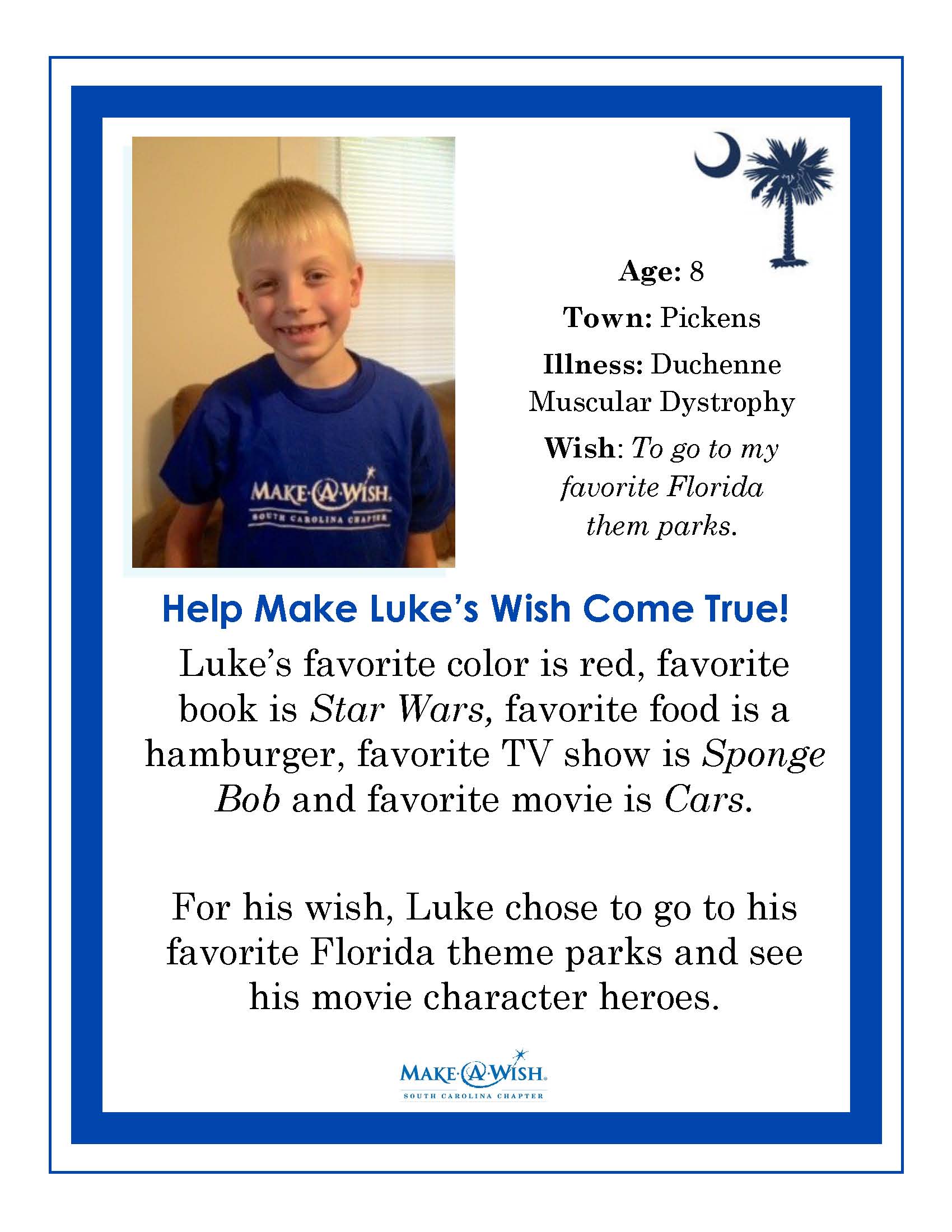 help make Luke's wish come true