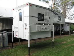 truck camper ready to be mounted