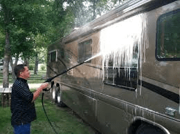 Washing an RV