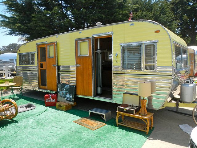 vintage travel trailer exterior