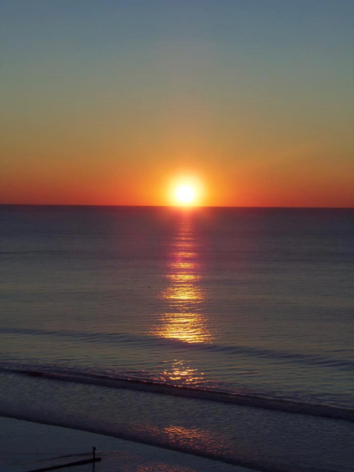 sunset at Folly Beach SC