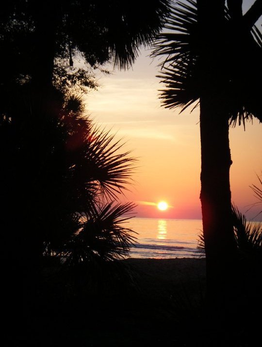 sunset on hunting island sc