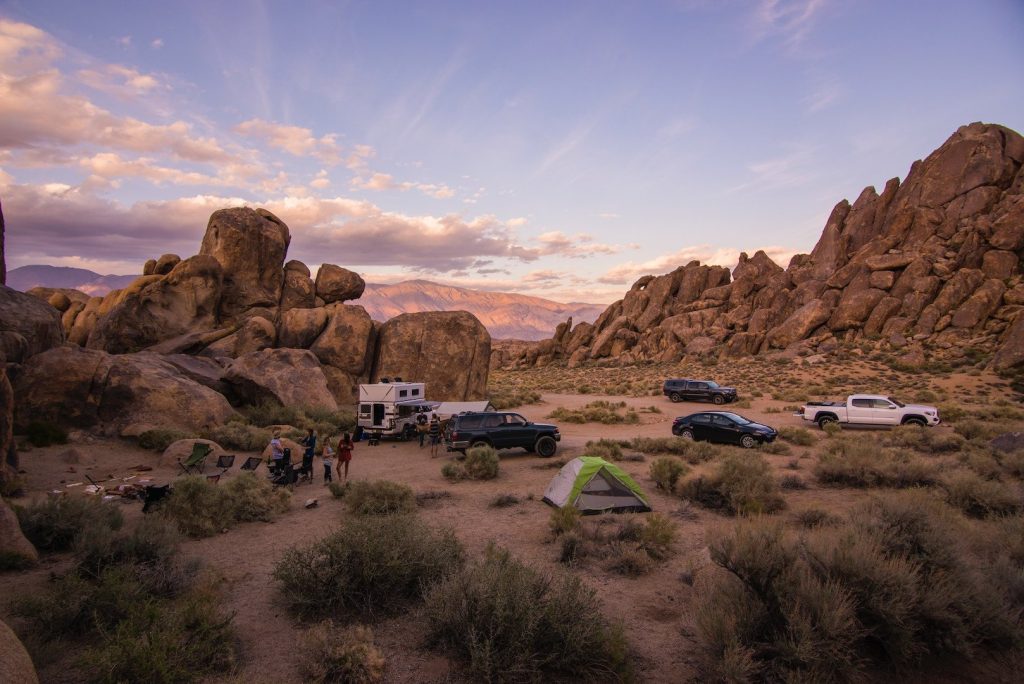 Truck Camper at campsite